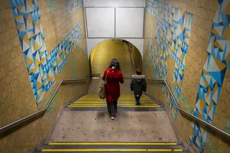 Local - Azulejos na Estação de Metro da Avenida - Santo António| Lisboa| Área Metropolitana de Lisboa| Portugal