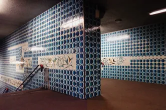 Local - Azulejos na Estação de Metro dos Anjos - Arroios| Lisboa| Área Metropolitana de Lisboa| Portugal