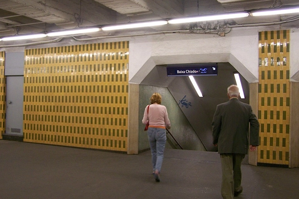 Local - Azulejos na Estação de Metro de São Sebastião - Avenidas Novas| Lisboa| Área Metropolitana de Lisboa