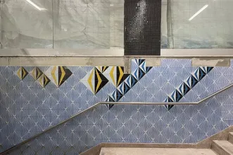 Local - Azulejos na Estação de Metro do Campo Pequeno - Avenidas Novas| Lisboa| Área Metropolitana de Lisboa| Portugal