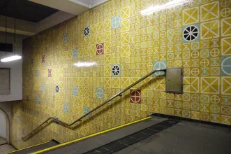 Local - Azulejos na Estação de Metro de Entre Campos - Avenidas Novas| Lisboa| Área Metropolitana de Lisboa| Portugal