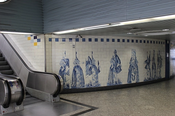 Local - Azulejos na Estação de Metro do Campo Grande - Lumiar| Lisboa| Área Metropolitana de Lisboa