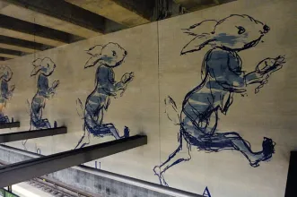 Local - Azulejos na Estação de Metro do Cais do Sodré - Misericórdia| Lisboa| Área Metropolitana de Lisboa