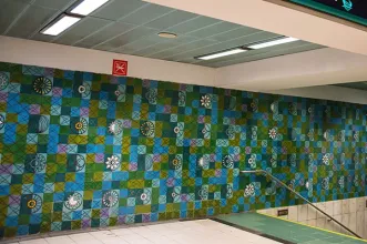 Local - Azulejos na Estação de Metro do Rossio - Santa Maria Maior| Lisboa| Área Metropolitana de Lisboa