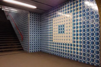 Local - Azulejos na Estação de Metro dos Anjos - Arroios| Lisboa| Área Metropolitana de Lisboa