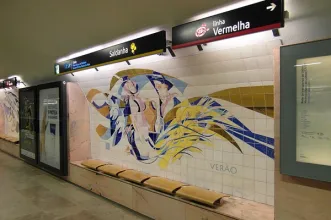 Local - Azulejos na Estação de Metro do Saldanha - Avenidas Novas| Lisboa| Área Metropolitana de Lisboa