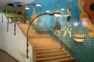 Local - Azulejos na Estação de Metro de Alvalade - Alvalade| Lisboa| Área Metropolitana de Lisboa