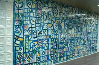 Local - Azulejos na Estação de Metro do Colégio Militar/Luz - Benfica| Lisboa| Área Metropolitana de Lisboa