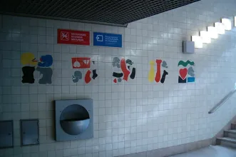 Local - Azulejos na Estação de Metro de Carnide - Carnide| Lisboa| Área Metropolitana de Lisboa