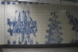 Local - Azulejos na Estação de Metro do Campo Grande - Lumiar| Lisboa| Área Metropolitana de Lisboa