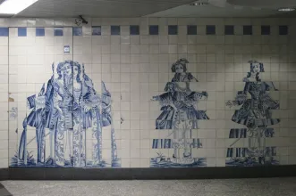 Local - Azulejos na Estação de Metro do Campo Grande - Lumiar| Lisboa| Área Metropolitana de Lisboa