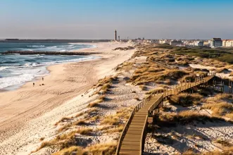 Route - Passadiço entre as praias da Barra e da Costa Nova - Praia da Barra| Ílhavo| Região de Aveiro| Portugal